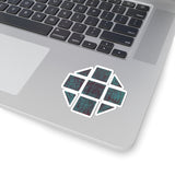 Teal Hex Kiss-Cut Stickers
