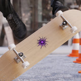 Purple Sun Transparent Outdoor Stickers, Die-Cut, 1pcs
