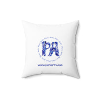 Blue Lucy Spun Polyester Square Pillow