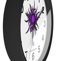 Purple Sun Wall Clock