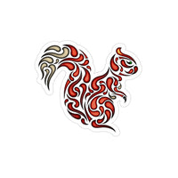 Squirrel Transparent Outdoor Stickers, Die-Cut, 1pcs