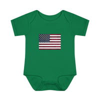 AMerican Flag Infant Baby Rib Bodysuit