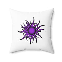 Purple Sun Spun Polyester Square Pillow