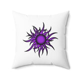 Purple Sun Spun Polyester Square Pillow