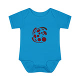 Spiral Red Infant Baby Rib Bodysuit