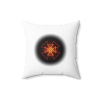 Orange Star Spun Polyester Square Pillow