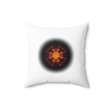 Orange Star Spun Polyester Square Pillow