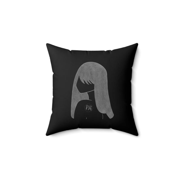 Graphite Lucy Spun Polyester Square Pillow