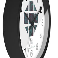 Teal Hex Wall Clock