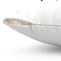 Blue Lucy Spun Polyester Square Pillow
