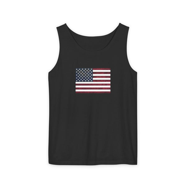 American Flag Unisex Garment-Dyed Tank Top