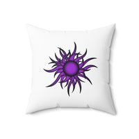 Purple Sun Spun Polyester Square Pillow
