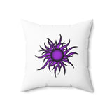Purple Sun Spun Polyester Square Pillow