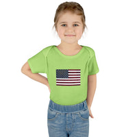 AMerican Flag Infant Baby Rib Bodysuit