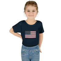 AMerican Flag Infant Baby Rib Bodysuit