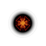 Orange Star Transparent Outdoor Stickers, Die-Cut, 1pcs