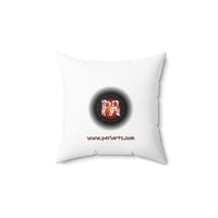 Orange Star Spun Polyester Square Pillow
