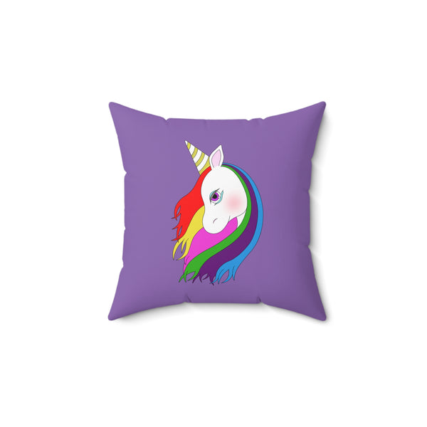 Lily the Unicorn Spun Polyester Square Pillow
