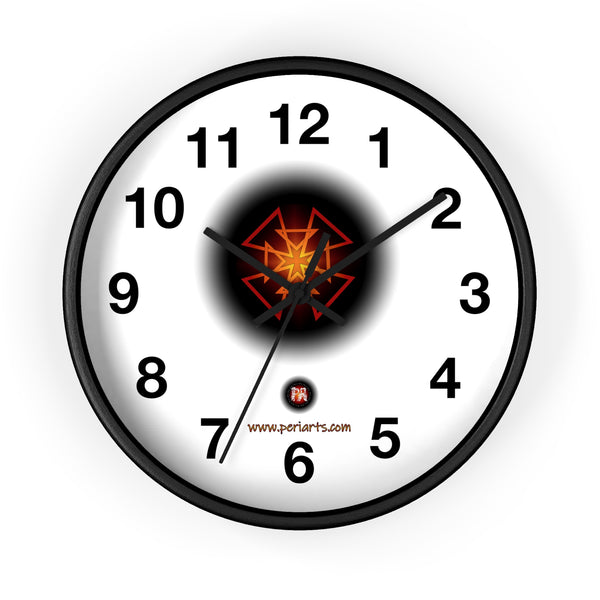 Orange Star  Wall Clock