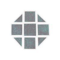 Teal Hex Kiss-Cut Stickers