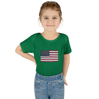 AMerican Flag Infant Baby Rib Bodysuit