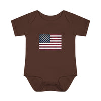 AMerican Flag Infant Baby Rib Bodysuit