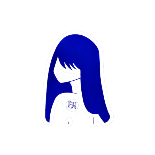 Blue Lucy Kiss-Cut Stickers