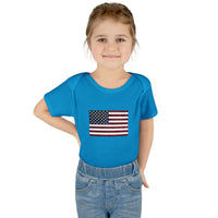 AMerican Flag Infant Baby Rib Bodysuit