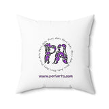 Purple Sun Spun Polyester Square Pillow