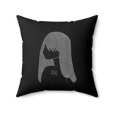 Graphite Lucy Spun Polyester Square Pillow