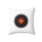 Orange Star Spun Polyester Square Pillow