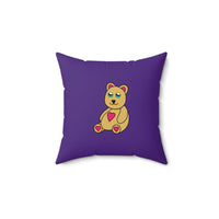 Peri Bear Spun Polyester Square Pillow