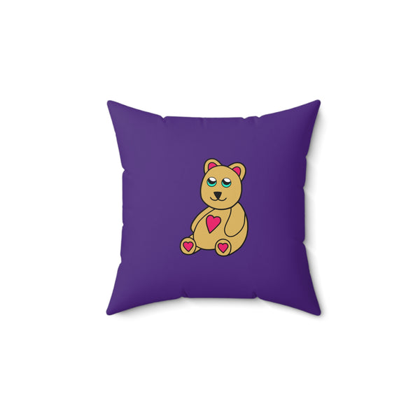 Peri Bear Spun Polyester Square Pillow