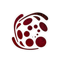 Spiral Red Kiss-Cut Stickers