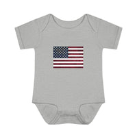 AMerican Flag Infant Baby Rib Bodysuit
