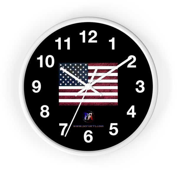 American Flag Wall Clock