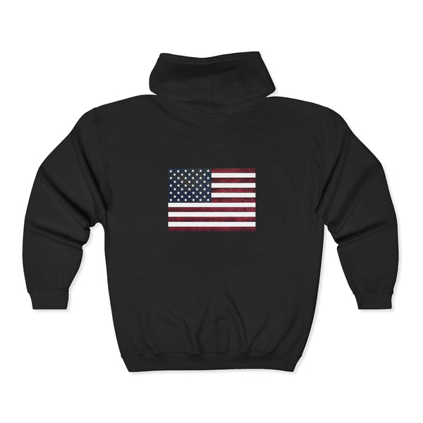 American Flag Unisex Heavy Blend™ Full Zip Hooded Sweatshirt