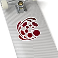 Spiral Red Kiss-Cut Stickers