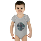 Teal Hex Infant Baby Rib Bodysuit
