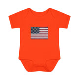 AMerican Flag Infant Baby Rib Bodysuit
