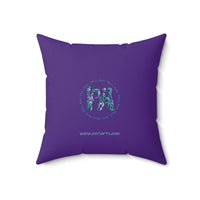 Peri Bear Spun Polyester Square Pillow