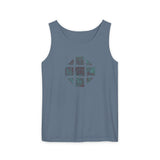 Teal Hex Unisex Garment-Dyed Tank Top