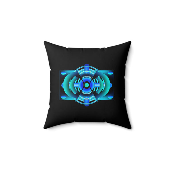 Classic Blue Spun Polyester Square Pillow