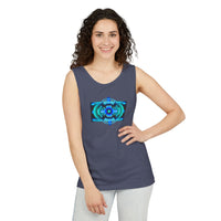 Classic Blue Unisex Garment-Dyed Tank Top