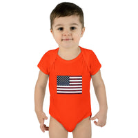 AMerican Flag Infant Baby Rib Bodysuit