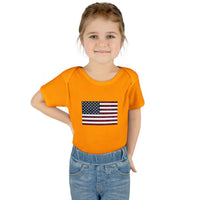 AMerican Flag Infant Baby Rib Bodysuit