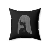 Graphite Lucy Spun Polyester Square Pillow