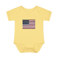 AMerican Flag Infant Baby Rib Bodysuit