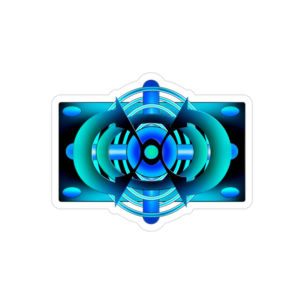 Classic Blue Transparent Outdoor Stickers, Die-Cut, 1pcs