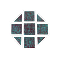 Teal Hex Kiss-Cut Stickers